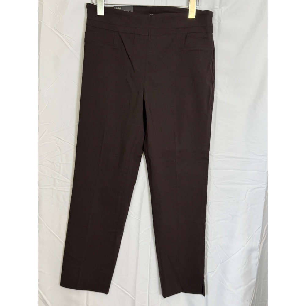Renuar Paris Fit Ankle Pants Women's Size 8 Brown Stretch Dress Pants‎